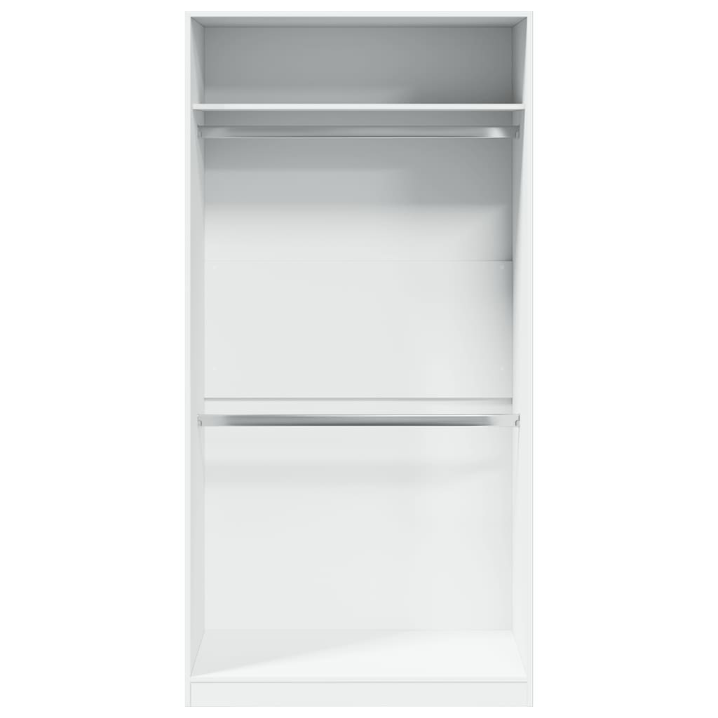 vidaXL Ντουλάπα Λευκή 100x50x200 εκ. από Επεξεργασμένο Ξύλο