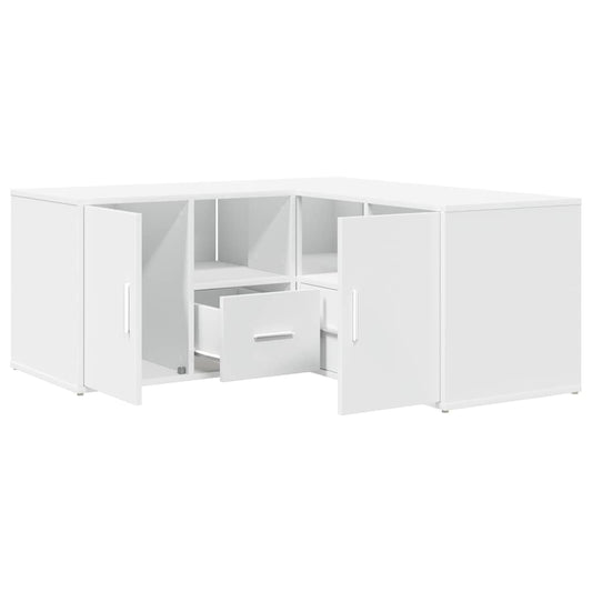 vidaXL Ντουλάπι Γωνιακό Λευκό 160x40x45 εκ. από Επεξ. Ξύλο