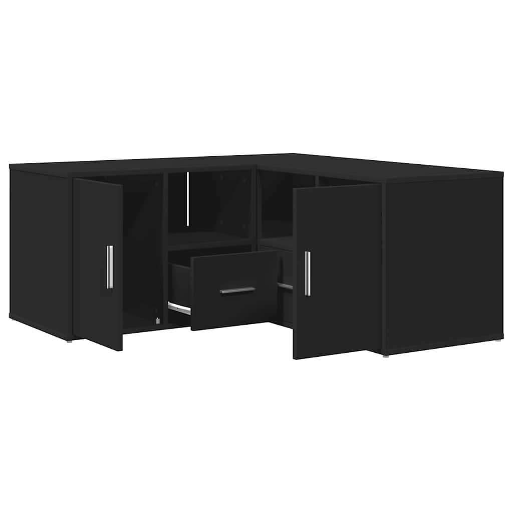 vidaXL Ντουλάπι Γωνιακό Μαύρο 160x40x45 εκ. από Επεξεργασμένο Ξύλο