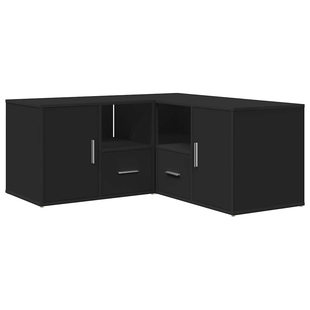 vidaXL Ντουλάπι Γωνιακό Μαύρο 160x40x45 εκ. από Επεξεργασμένο Ξύλο
