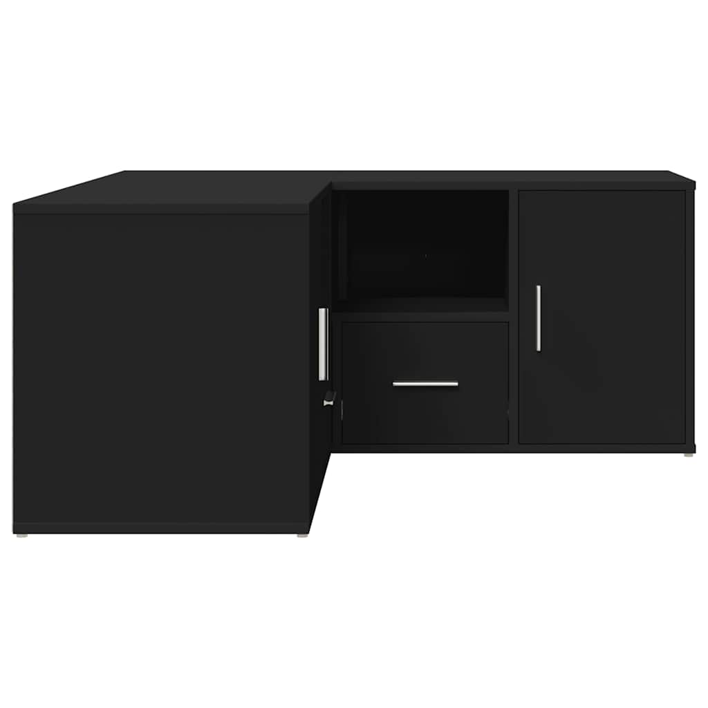 vidaXL Ντουλάπι Γωνιακό Μαύρο 160x40x45 εκ. από Επεξεργασμένο Ξύλο