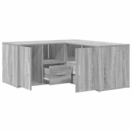 vidaXL Γωνιακό Έπιπλο Γκρι Sonoma 160x40x45 εκ. από Επεξεργ. Ξύλο