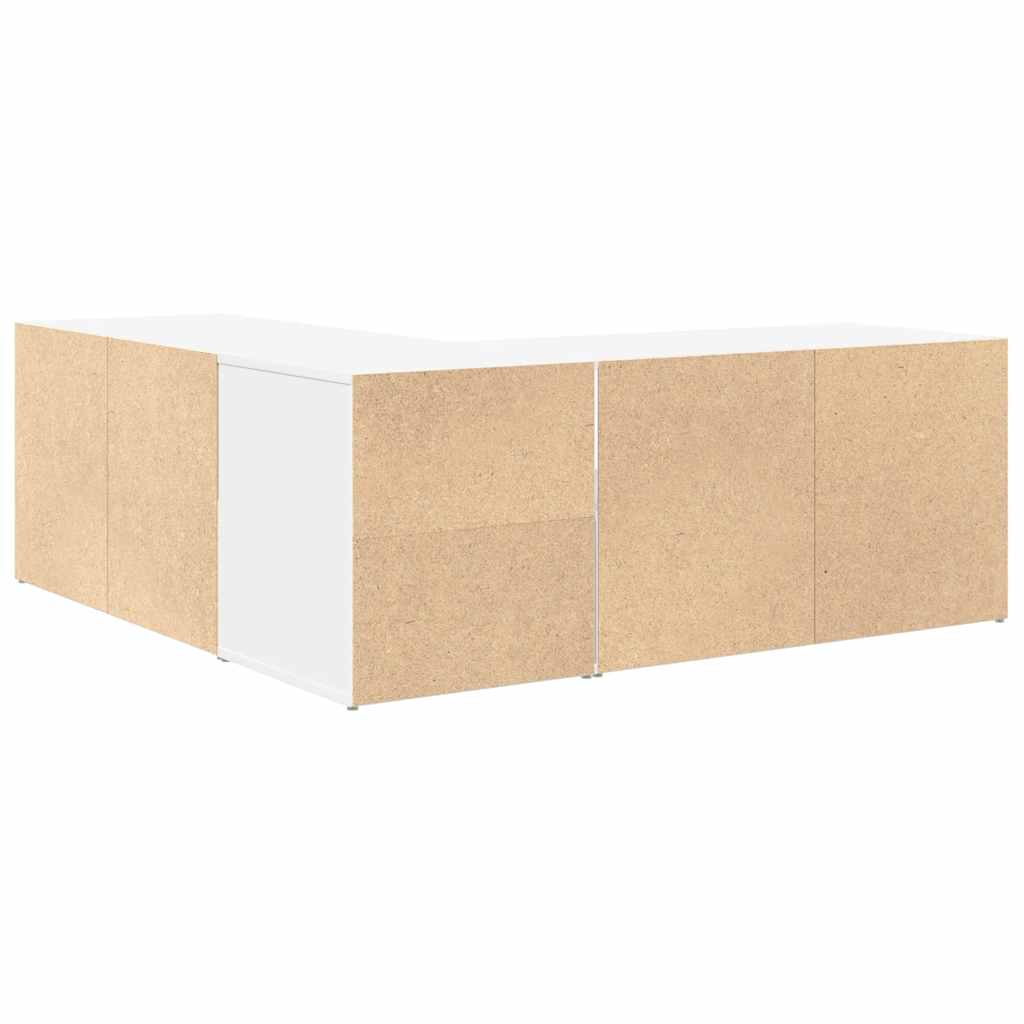 vidaXL Ντουλάπι Γωνιακό Λευκό 200x40x45 εκ. από Επεξ. Ξύλο
