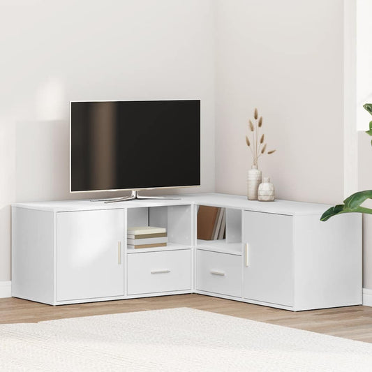vidaXL Ντουλάπι Γωνιακό Λευκό 200x40x45 εκ. από Επεξ. Ξύλο