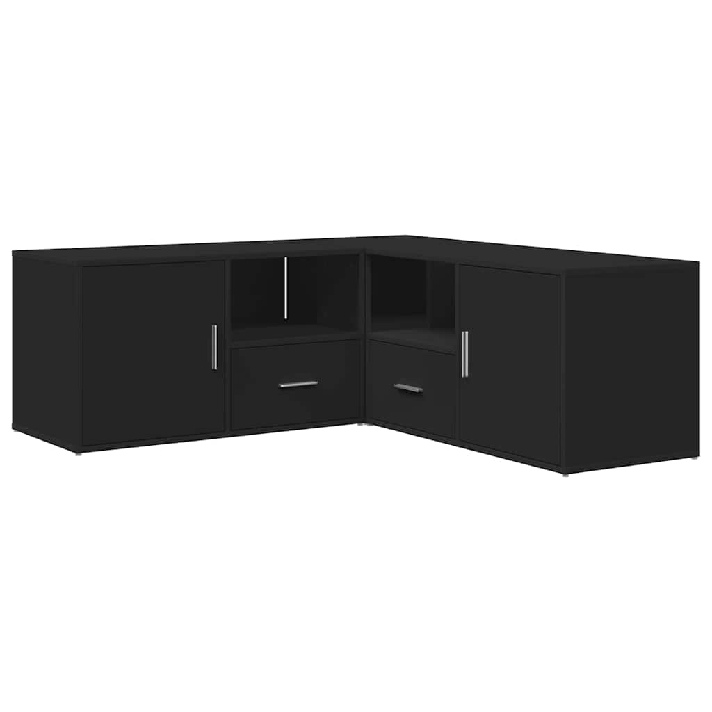 vidaXL Ντουλάπι Γωνιακό Μαύρο 200x40x45 εκ. από Επεξεργασμένο Ξύλο