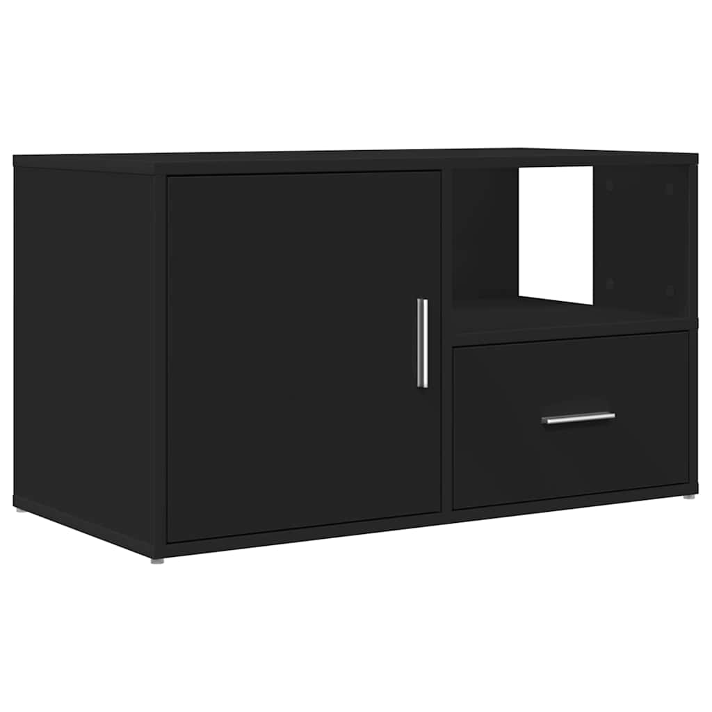 vidaXL Ντουλάπι Γωνιακό Μαύρο 200x40x45 εκ. από Επεξεργασμένο Ξύλο