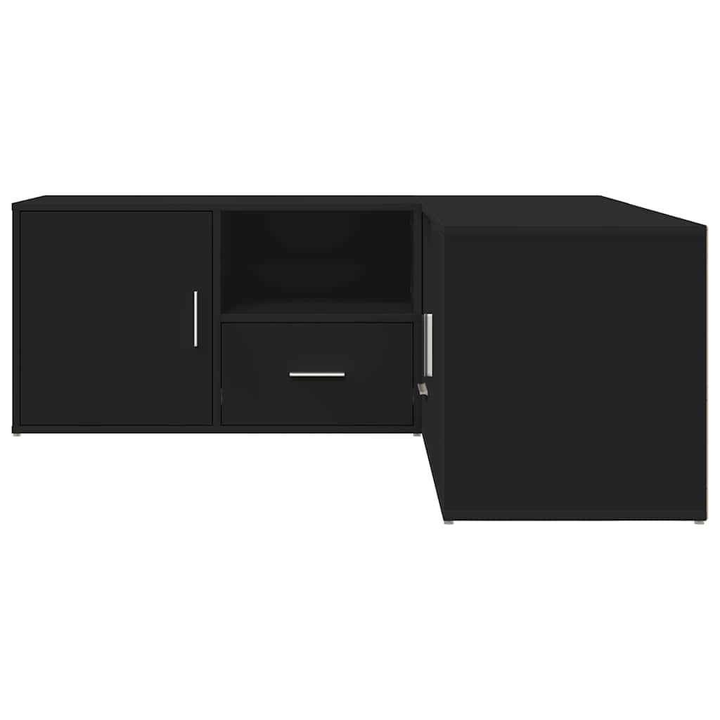 vidaXL Ντουλάπι Γωνιακό Μαύρο 200x40x45 εκ. από Επεξεργασμένο Ξύλο