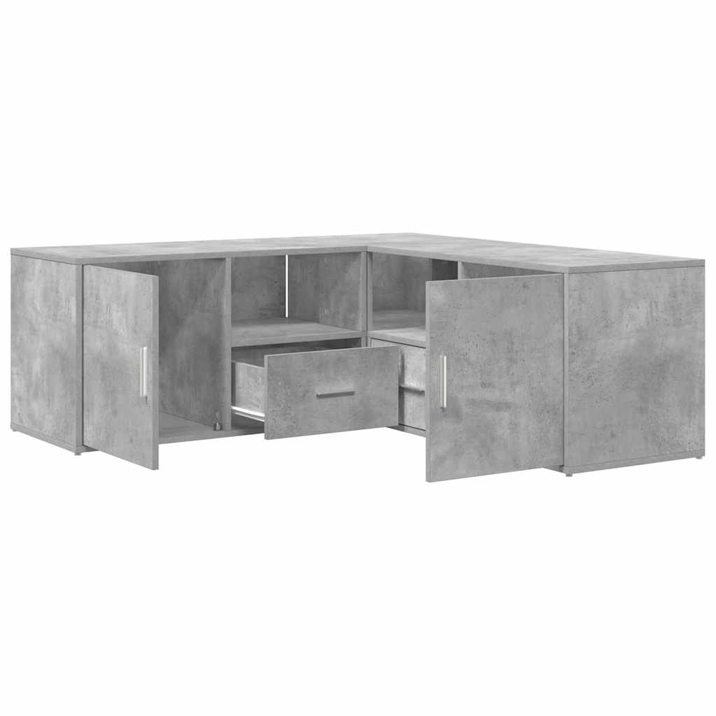 vidaXL Ντουλάπι Γωνιακό Γκρι Σκυροδέματος 200x40x45εκ. από Επεξ. Ξύλο