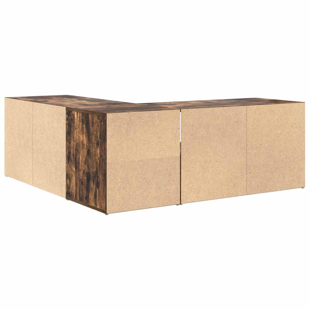 vidaXL Γωνιακό Έπιπλο Καπνιστή δρυς 200x40x45 εκ. από Επεξεργ. Ξύλο