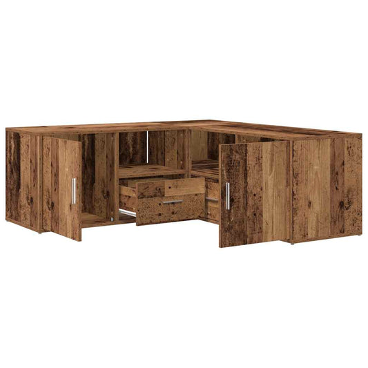 vidaXL Ντουλάπι Γωνιακό Όψη Παλαιού Ξύλου 200x40x45 εκ. από Επεξ. Ξύλο