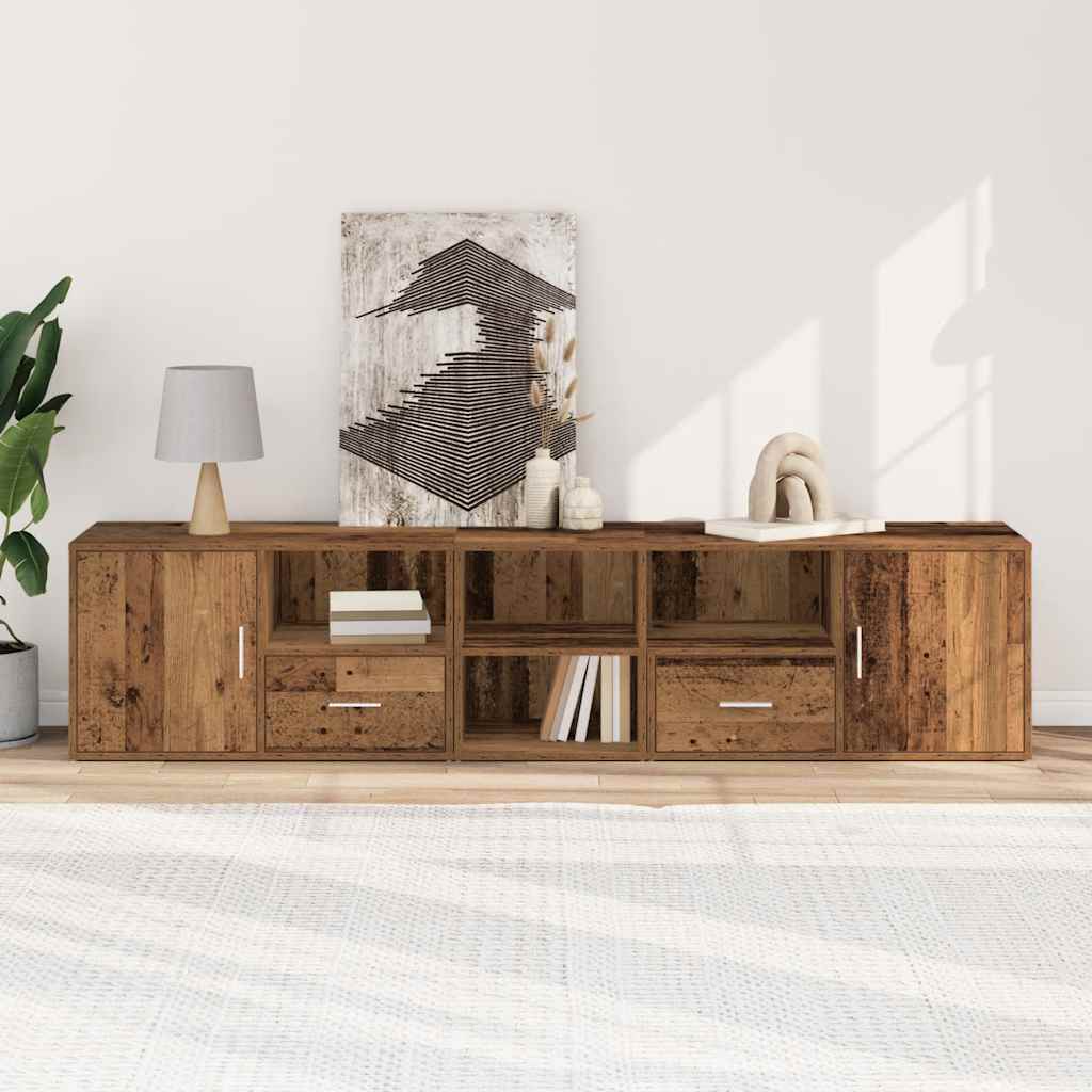 vidaXL Ντουλάπι Γωνιακό Όψη Παλαιού Ξύλου 200x40x45 εκ. από Επεξ. Ξύλο