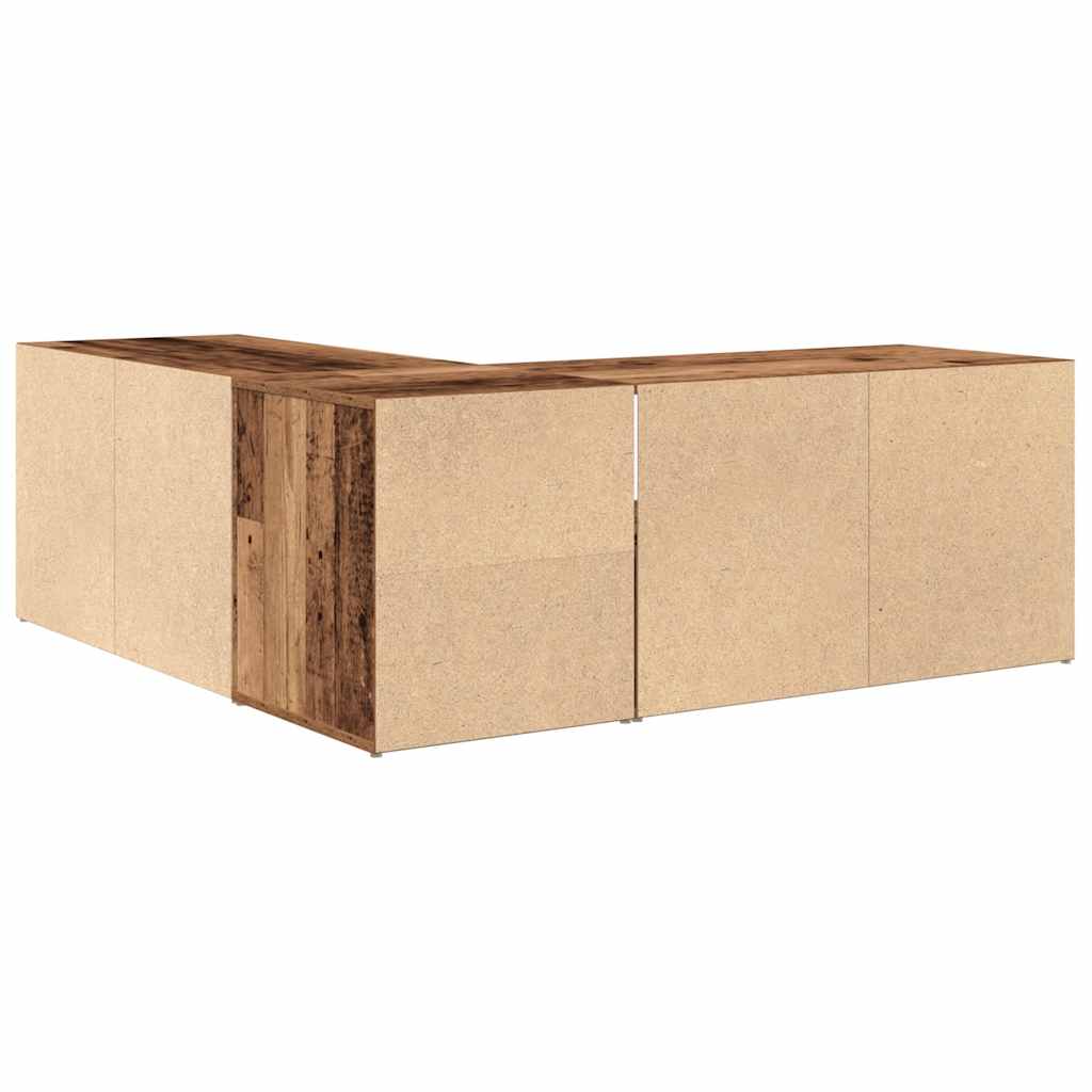 vidaXL Ντουλάπι Γωνιακό Όψη Παλαιού Ξύλου 200x40x45 εκ. από Επεξ. Ξύλο