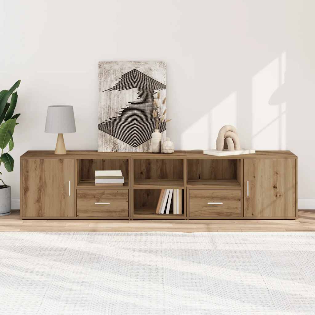 vidaXL Ντουλάπι Γωνιακό Αρτισιανή Δρυς 200x40x45 εκ. από Επεξ. Ξύλο