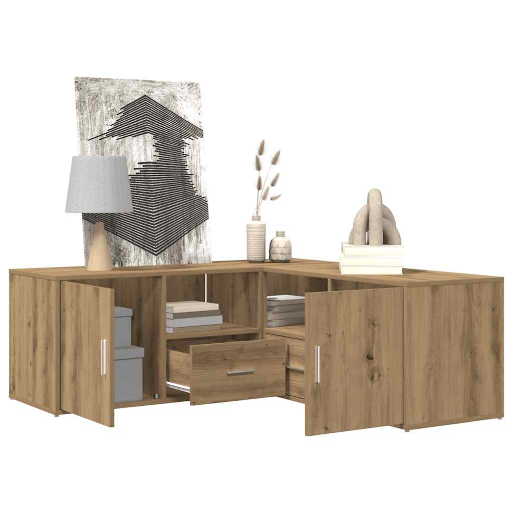 vidaXL Ντουλάπι Γωνιακό Αρτισιανή Δρυς 200x40x45 εκ. από Επεξ. Ξύλο