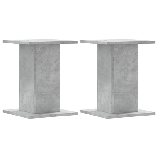 vidaXL Βάσεις Φυτών 2 τεμ. Γκρι Σκυρ. 30x30x40 εκ. Επεξεργασμένο Ξύλο