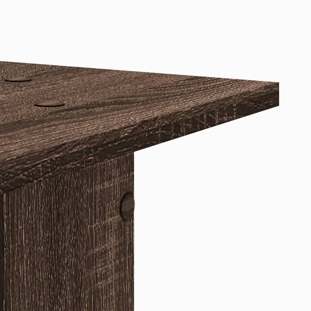 vidaXL Βάσεις Φυτών 2 Τεμ. Καφέ Δρυς 30x30x40 εκ. Επεξεργασμένο Ξύλο