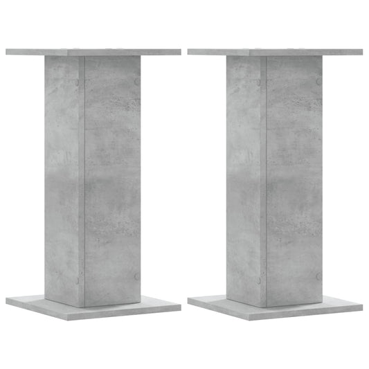 vidaXL Βάσεις Φυτών 2 τεμ. Γκρι Σκυρ. 30x30x60 εκ. Επεξεργασμένο Ξύλο