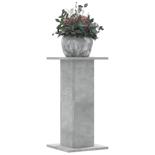 vidaXL Βάσεις Φυτών 2 τεμ. Γκρι Σκυρ. 30x30x60 εκ. Επεξεργασμένο Ξύλο