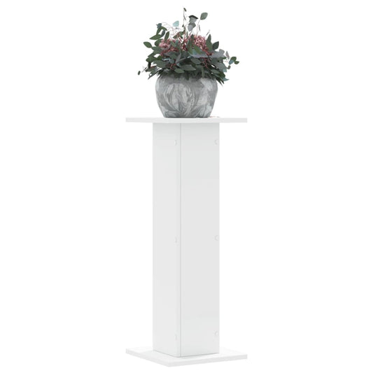 vidaXL Βάσεις Φυτών 2 τεμ. Λευκές 30x30x80 εκ. από Επεξεργασμένο Ξύλο