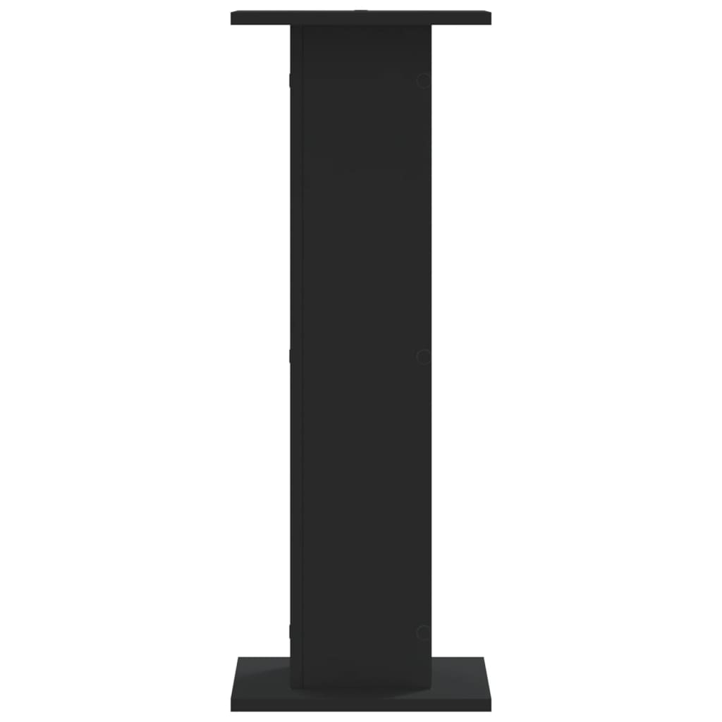 vidaXL Βάσεις Φυτών 2 τεμ. Μαύρες 30x30x80 εκ. από Επεξεργασμένο Ξύλο