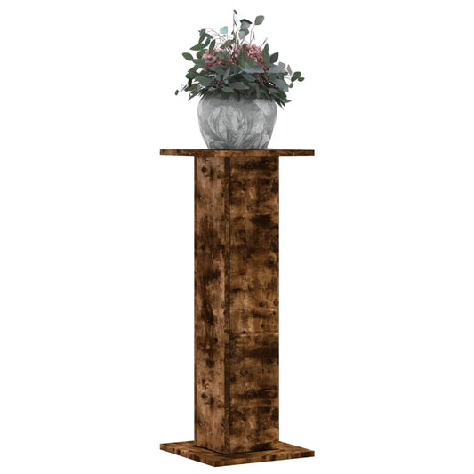 vidaXL Βάσεις Φυτών 2Τεμ. Καπνιστή Δρυς 30x30x80εκ. Επεξεργασμένο Ξύλο
