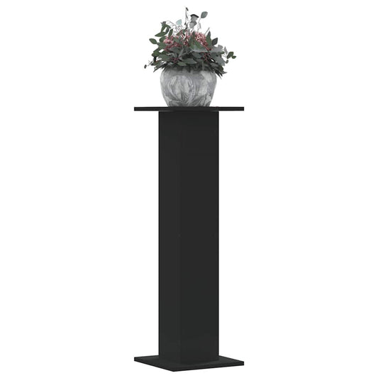 vidaXL Βάσεις Φυτών 2 τεμ. Μαύρες 30x30x95 εκ. από Επεξεργασμένο Ξύλο