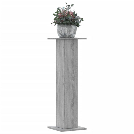 vidaXL Βάσεις Φυτών 2 τεμ. Γκρι Sonoma 30x30x95 εκ. Επεξ. Ξύλο