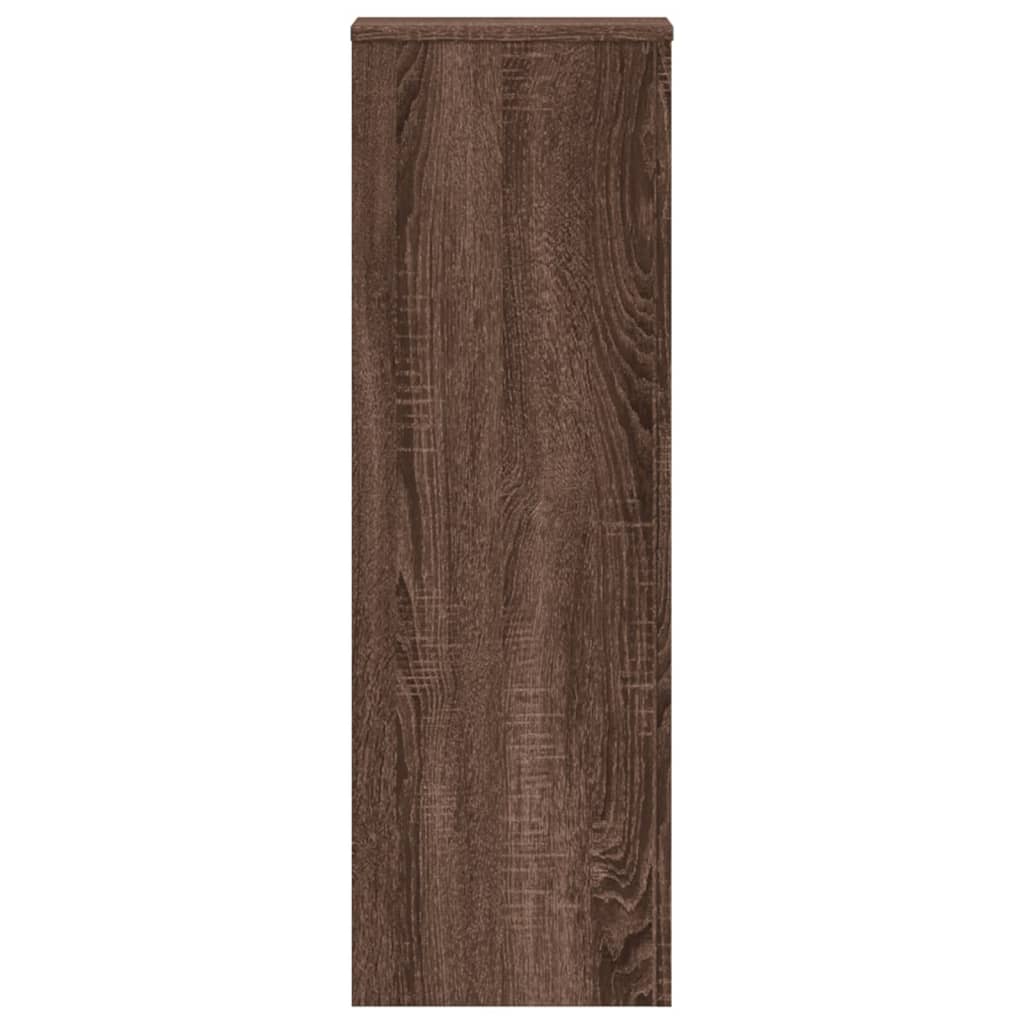 vidaXL Βάσεις Φυτών 2 Τεμ. Καφέ Δρυς 33x33x100 εκ. Επεξεργασμένο Ξύλο