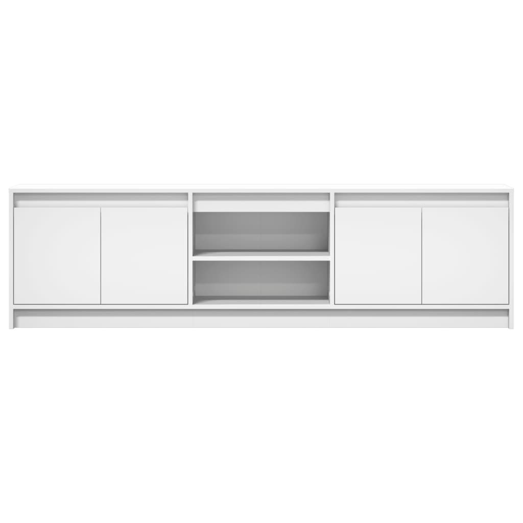 vidaXL Έπιπλο Τηλεόρασης με LED Λευκό 180x34x50 εκ. από Επεξ. Ξύλο