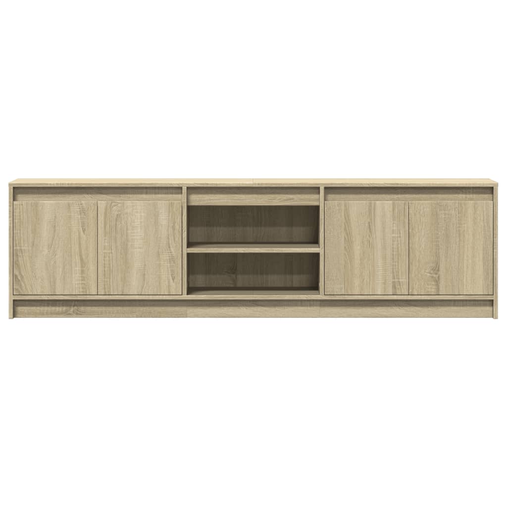 vidaXL Έπιπλο Τηλεόρασης με LED Sonoma Δρυς 180x34x50 εκ. Επεξ. Ξύλο