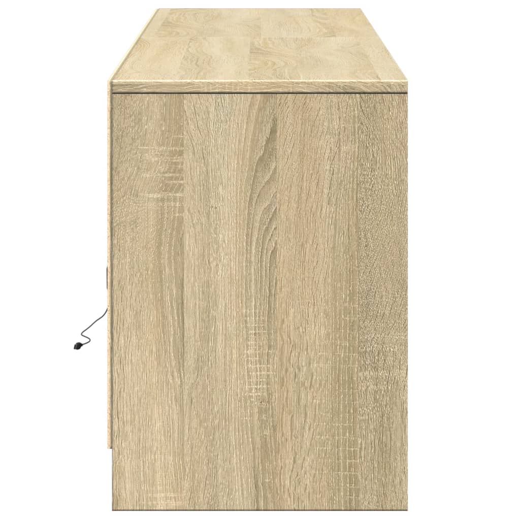 vidaXL Έπιπλο Τηλεόρασης με LED Sonoma Δρυς 180x34x50 εκ. Επεξ. Ξύλο