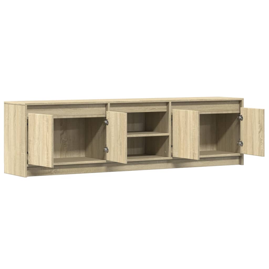 vidaXL Έπιπλο Τηλεόρασης με LED Sonoma Δρυς 180x34x50 εκ. Επεξ. Ξύλο