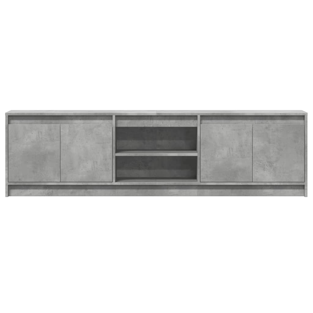 vidaXL Έπιπλο Τηλεόρασης με LED Γκρι Σκυρ. 180x34x50 εκ. Επεξ. Ξύλο