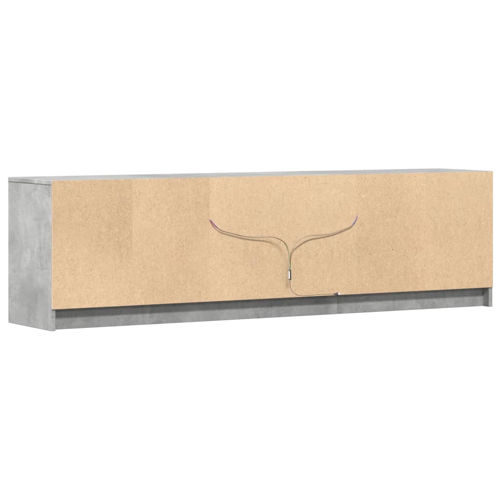 vidaXL Έπιπλο Τηλεόρασης με LED Γκρι Σκυρ. 180x34x50 εκ. Επεξ. Ξύλο