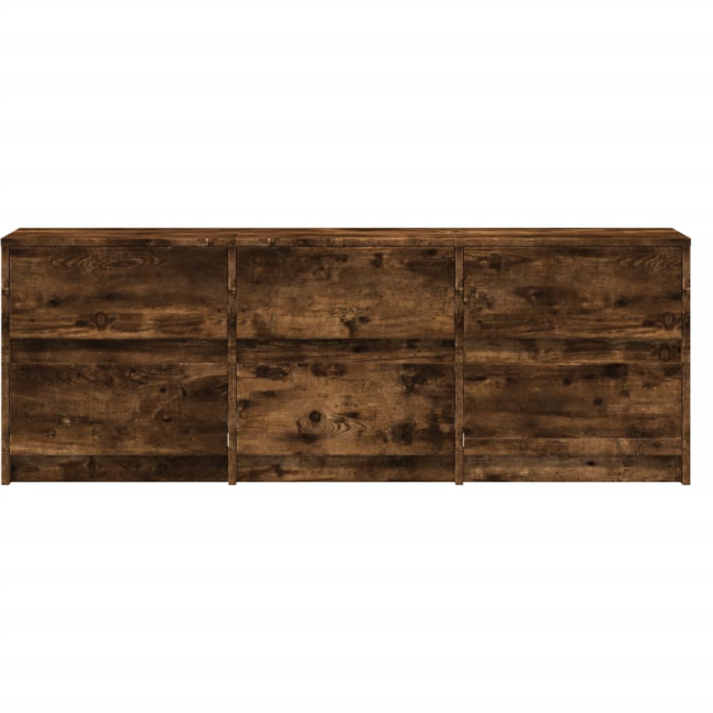 vidaXL Έπιπλο Τηλεόρασης με LED Καπνιστή Δρυς 140x34x50 εκ. Επεξ. Ξύλο