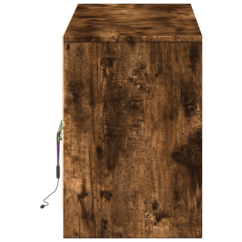 vidaXL Έπιπλο Τηλεόρασης με LED Καπνιστή Δρυς 140x34x50 εκ. Επεξ. Ξύλο