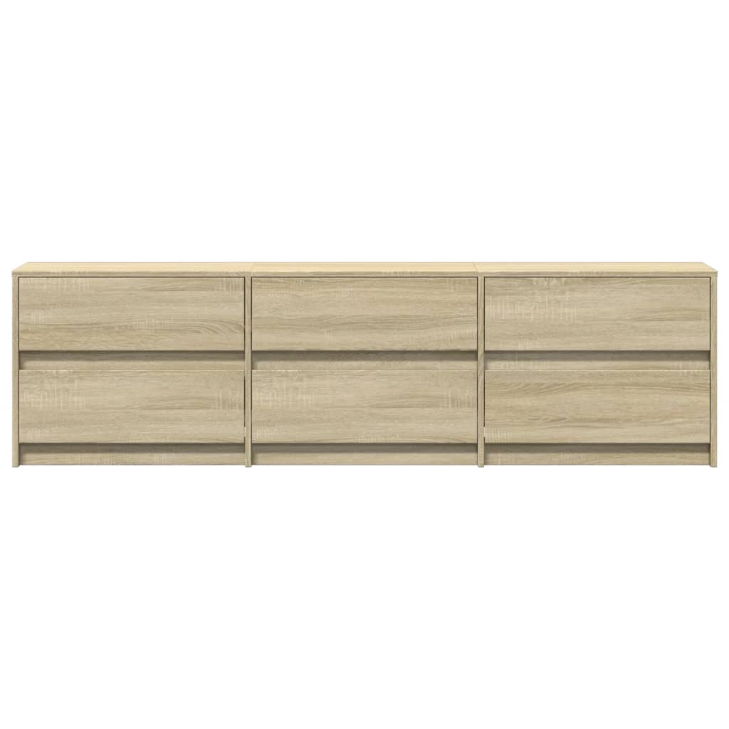 vidaXL Έπιπλο Τηλεόρασης με LED Sonoma Δρυς 180x34x50 εκ. Επεξ. Ξύλο