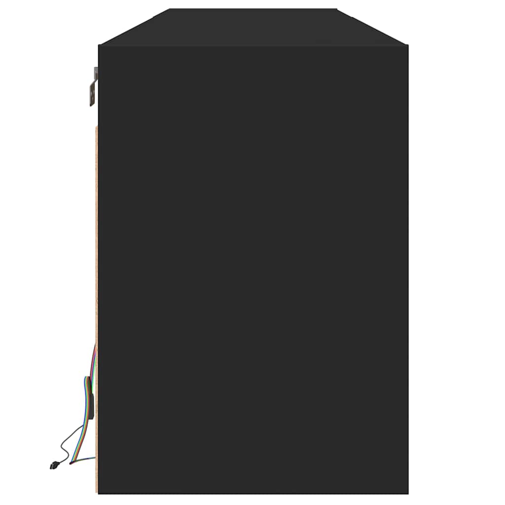 vidaXL Ντουλάπι Τηλεόρασης με LED Μαύρο 180x31x45 εκ.