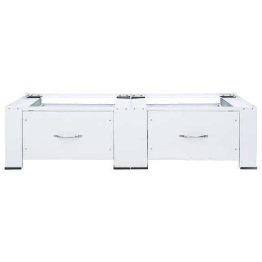 vidaXL Διπλό βάθρο πλυντηρίου ρούχων με συρτάρια Λευκό