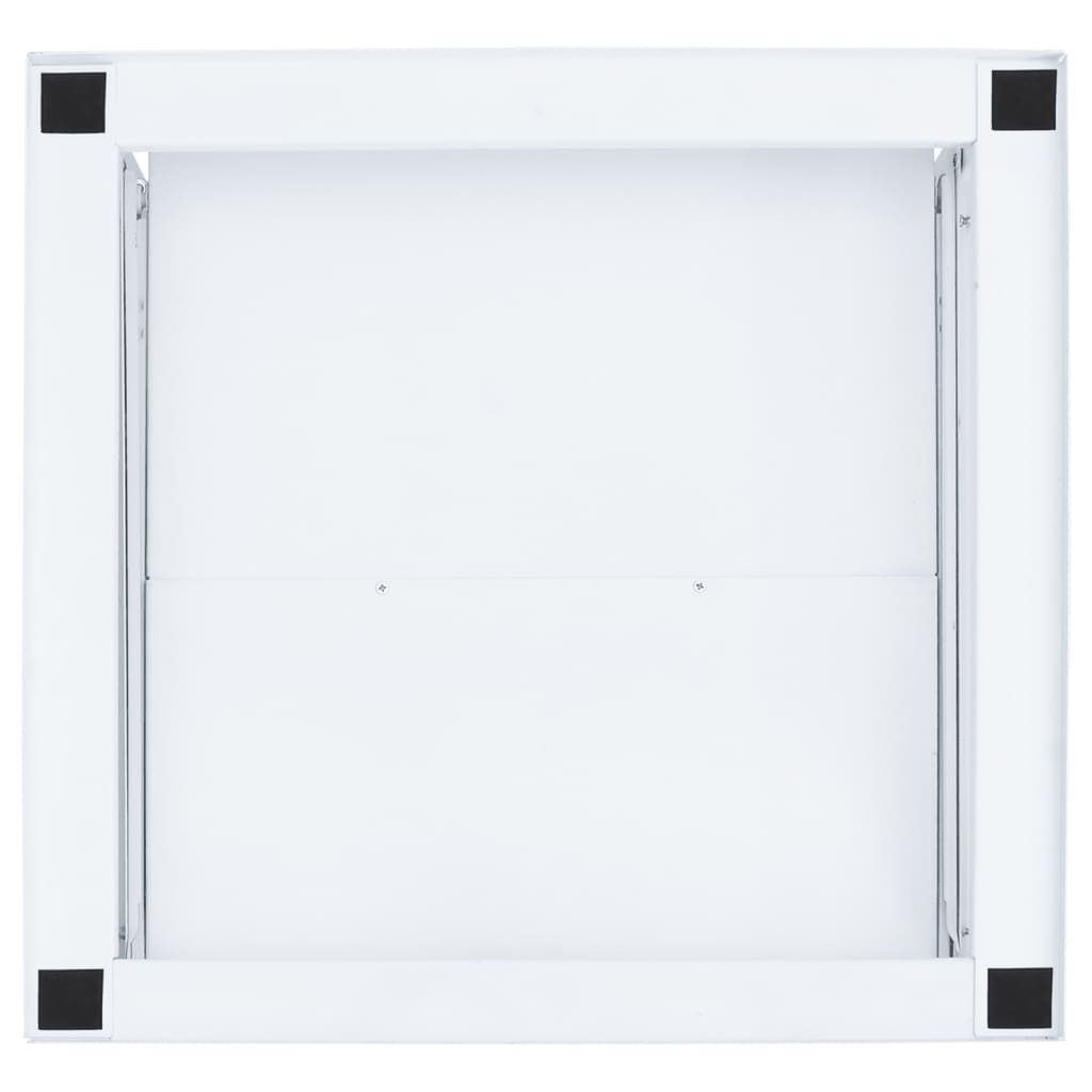 vidaXL Βάση Πλυντηρίου Ρούχων με Συρόμενο Ράφι Λευκή