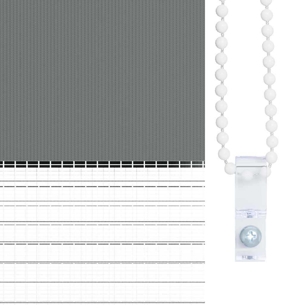 vidaXL Ζέβρα τυφλή Σκούρο Γκρι Πλάτος υφάσματος 85,9 εκ. Πολυεστέρας