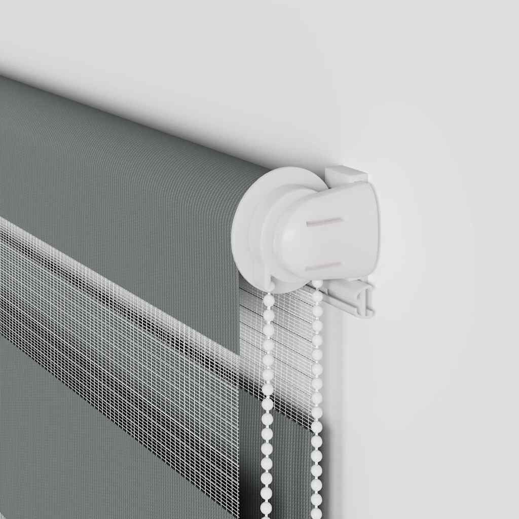 vidaXL Ζέβρα τυφλή Σκούρο Γκρι Πλάτος υφάσματος 85,9 εκ. Πολυεστέρας