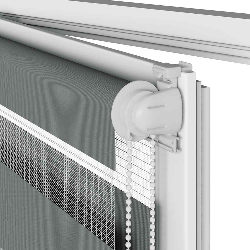 vidaXL Στόρι Ζέβρα Σκούρο Γκρι 50 x 200 εκ. Πλάτος Υφάσματος 45,9 εκ. Πολυεστέρας