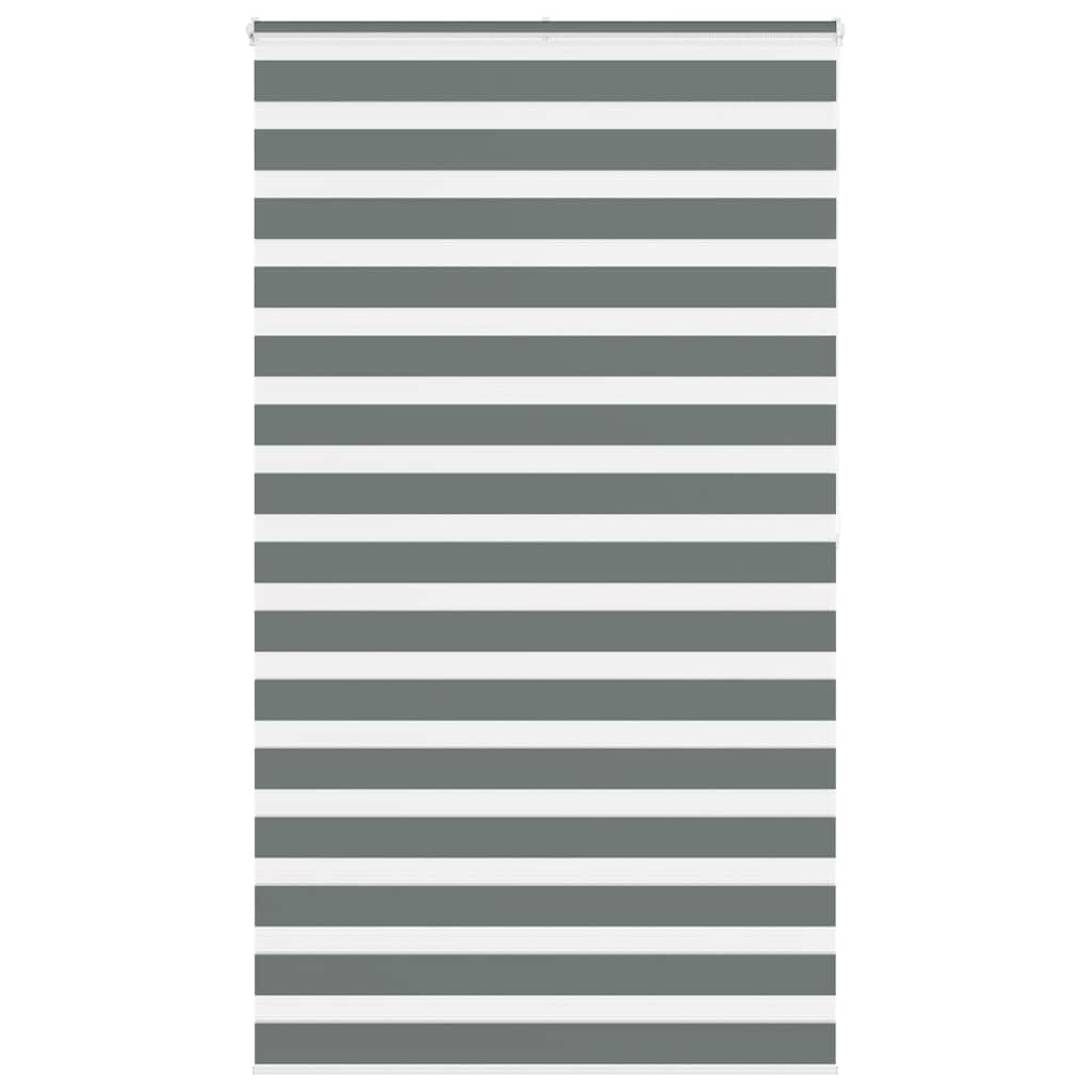 vidaXL Ζέβρα τυφλή Σκούρο Γκρι Πλάτος υφάσματος 115,9 εκ. Πολυεστέρας