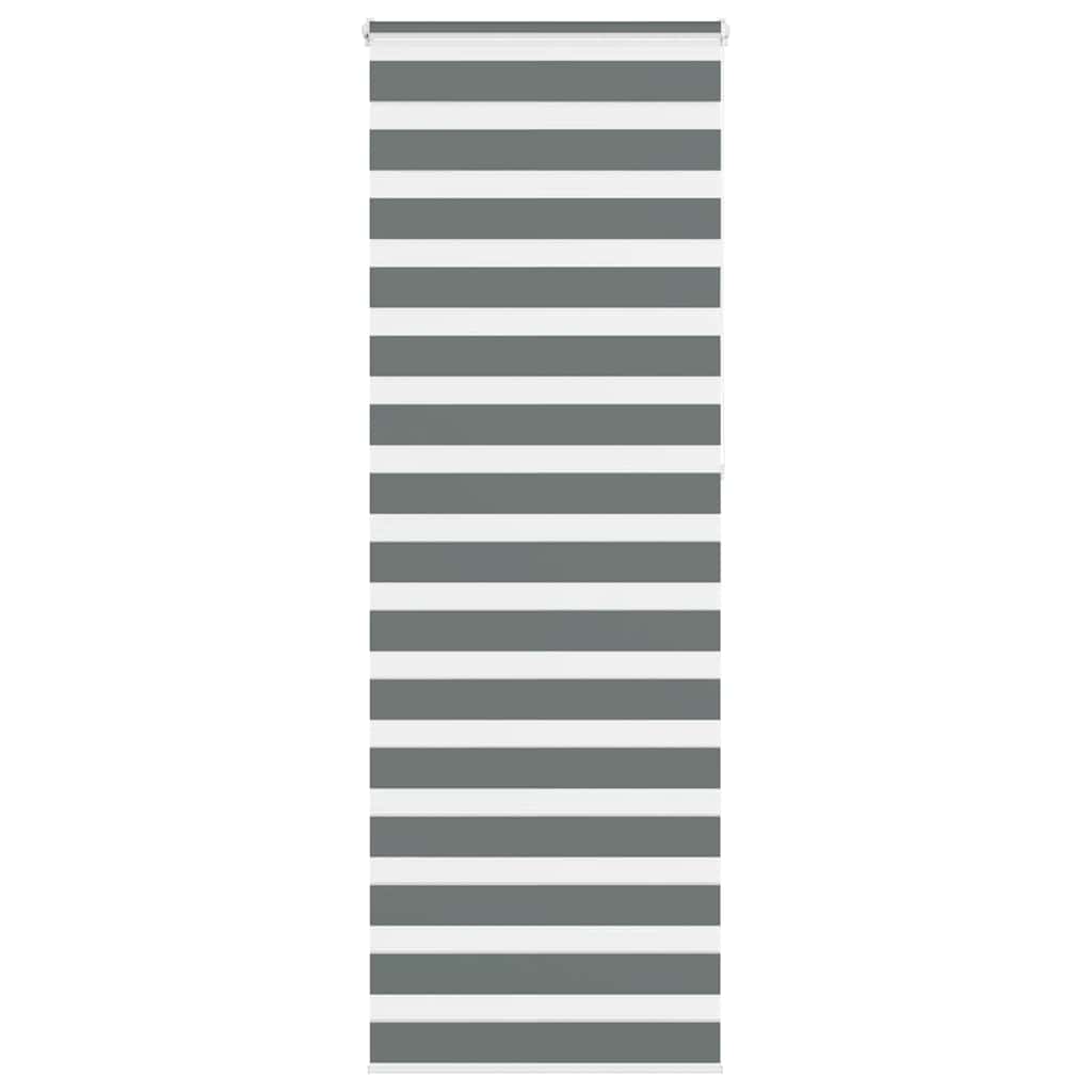 vidaXL Ζέβρα τυφλή Σκούρο Γκρι Πλάτος υφάσματος 80,9 εκ. Πολυεστέρας