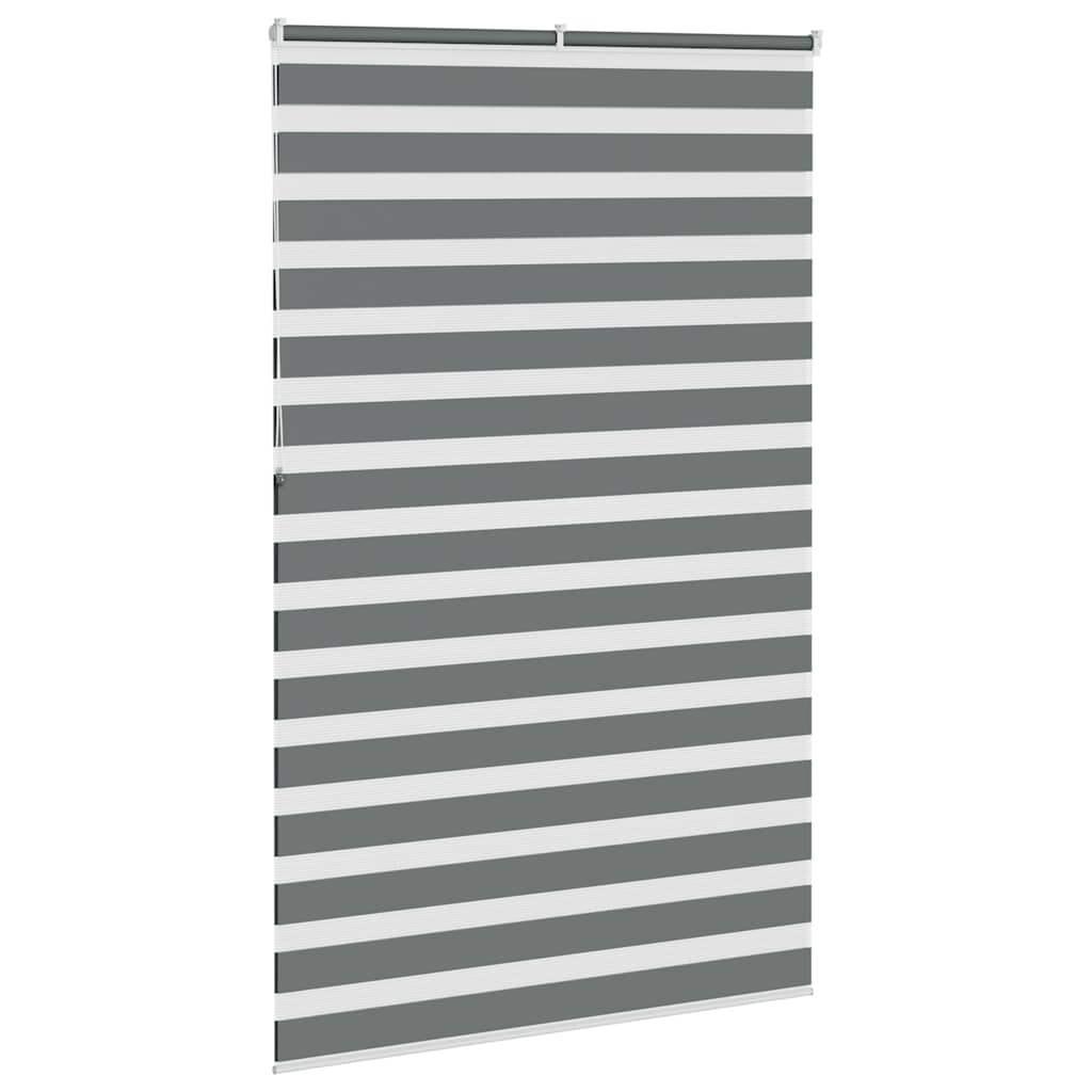 vidaXL Στόρι Ζέβρα Σκούρο Γκρι 145x230 εκ. Πλάτος Υφάσματος 140,9 εκ. Πολυεστέρας