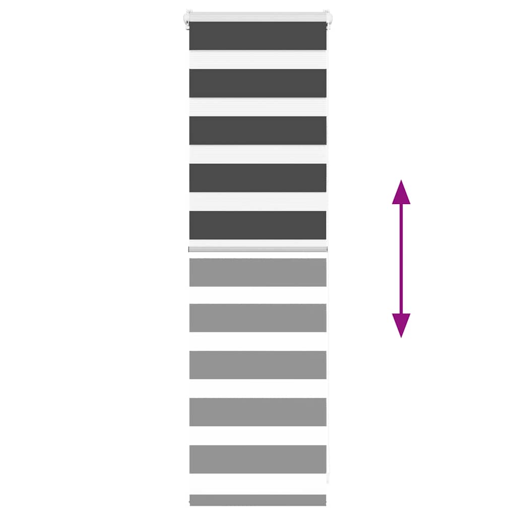 vidaXL Ζέβρα τυφλή Μαύρο Πλάτος υφάσματος 50,9 εκ. Πολυεστέρας