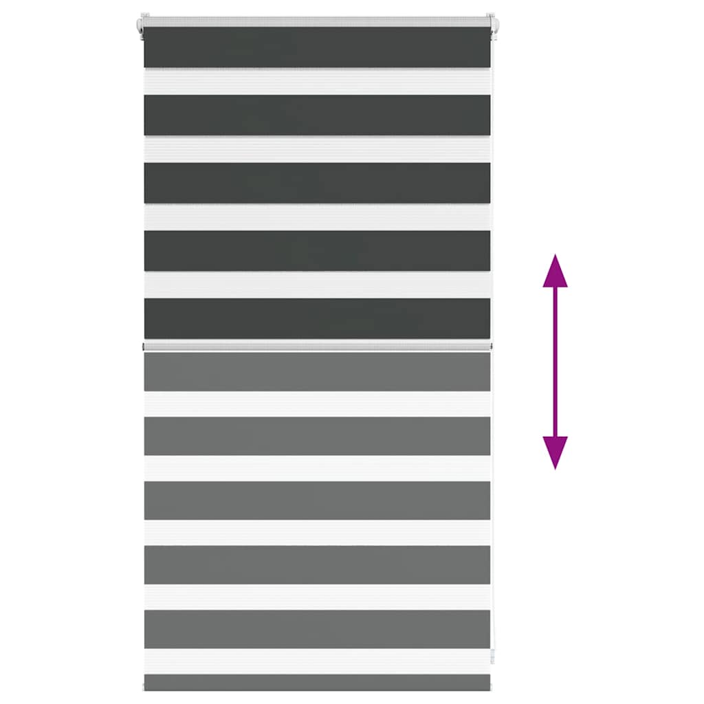 vidaXL Ζέβρα τυφλή Μαύρο Πλάτος υφάσματος 75,9 εκ. Πολυεστέρας