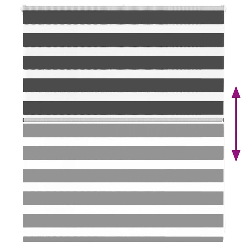 vidaXL Ζέβρα τυφλή Μαύρο Πλάτος υφάσματος 115,9 εκ. Πολυεστέρας