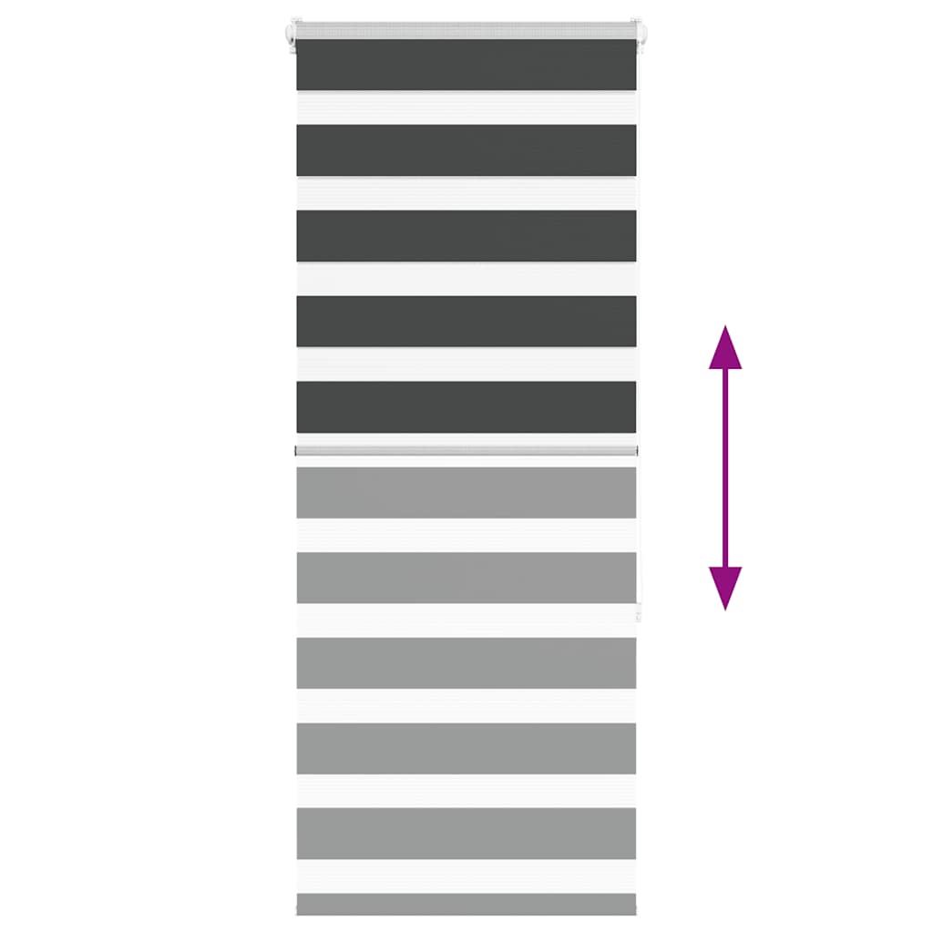 vidaXL Ζέβρα τυφλή Μαύρο Πλάτος υφάσματος 60,9 εκ. Πολυεστέρας